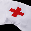 White Nurse Doctor Cap Headband Fancy Dress Costume Props for Women