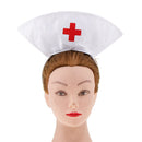 White Nurse Doctor Cap Headband Fancy Dress Costume Props for Women