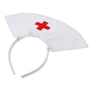 White Nurse Doctor Cap Headband Fancy Dress Costume Props for Women