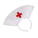 White Nurse Doctor Cap Headband Fancy Dress Costume Props for Women