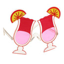 Novelty Cherry Lemon Drinking Juice Hawaiian Dress up Sunglasses Tropical Beach Party Eye Glasses Photo Props