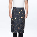 Unisex Chef Works Bistro Apron Ice Cream Prints Waist Tie Apron With Pocket