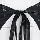 Unisex Black Chef Works Bistro Apron Kitchenware Prints Waist Apron Pocket