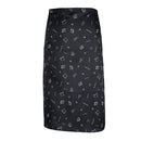 Unisex Black Chef Works Bistro Apron Kitchenware Prints Waist Apron Pocket