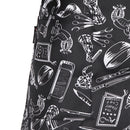 Unisex Chef Work Bistro Apron Kitchenware Prints Waist Tie Apron With Pocket
