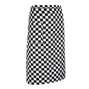 White Black Grids Printed Chef Waitress Apron Bistro Apron Waist Tied Half Apron