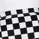 White Black Grids Printed Chef Waitress Apron Bistro Apron Waist Tied Half Apron
