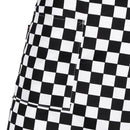 White Black Grids Printed Chef Waitress Apron Bistro Apron Waist Tied Half Apron