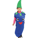 Kids Eggplant Costume Non-woven Fabric Vegetable Outfit Party Fancy Dress