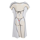 Fun Women Red Cherry Bikini Cover-up T-shirt Tee Tops Birthday Gift Pajamas