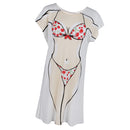 Fun Women Red Cherry Bikini Cover-up T-shirt Tee Tops Birthday Gift Pajamas