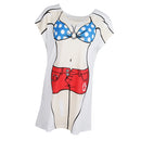 Funny Women Polka Dots Bikini Cover-up T-shirt Tee Top Birthday Gift Pajamas