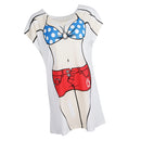 Funny Women Polka Dots Bikini Cover-up T-shirt Tee Top Birthday Gift Pajamas