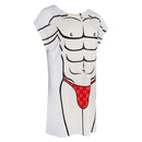 Funny Muscle Man Beach Bikini Cover-up T-shirt Tee Top Birthday Gift Pajamas
