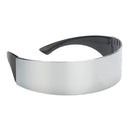 Stylish Metallic Silver Outer Space Robot Alien Eyeglasses Shade Eyewear Future Soldier Sunglasses