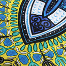 Unisex Traditional African Prints Dress Cotton Dashiki Shirt Ethnic Caftan Yellow Blue