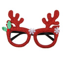 Glitter Red Christmas Elk Sunglasses Novelty Antler Glasses Party Eyewear