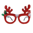 Glitter Red Christmas Elk Sunglasses Novelty Antler Glasses Party Eyewear