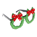 Novelty Glittered Christmas Decoration Frame Xmas Party Accessory Bowknot Eyeglasses