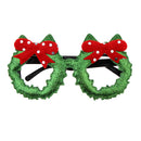 Novelty Glittered Christmas Decoration Frame Xmas Party Accessory Bowknot Eyeglasses
