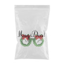 Novelty Glittered Christmas Decoration Frame Xmas Party Accessory Bowknot Eyeglasses