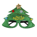 Glitter Green Christmas Tree Sunglasses Novelty Xmas Glasses Party Eyewear Decorations