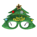 Glitter Green Christmas Tree Sunglasses Novelty Xmas Glasses Party Eyewear Decorations