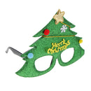 Glitter Green Christmas Tree Sunglasses Novelty Xmas Glasses Party Eyewear Decorations
