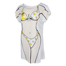 Funny Yellow Duck Bikini Cover Up T Shirt Tee Tops Pajamas Party Beachwear