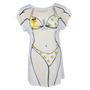 Funny Yellow Duck Bikini Cover Up T Shirt Tee Tops Pajamas Party Beachwear