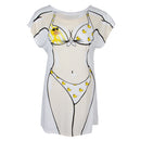 Funny Yellow Duck Bikini Cover Up T Shirt Tee Tops Pajamas Party Beachwear