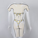 Funny Yellow Duck Bikini Cover Up T Shirt Tee Tops Pajamas Party Beachwear
