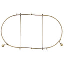 Bronze Half Round Frame for Women Coin Purse Bag DIY Craft Metal Beads Clasp Lock Accessory 15.5 x 15cm