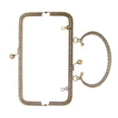 Sew In Coin Bag Purse Metal Frame Handbag Clasp Fastening 20.5cm C-shaped
