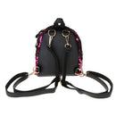 Sequins Leather Backpack Satchel Rucksack School Travel Camping Bag Purple