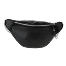 Fashion PU Leather Waist Sling Bag Crossbody Bum Bag Travel Hiking Chest Bag