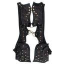 Women's Retro Steampunk Leather Vest Bag Waist Fanny Pack Costume