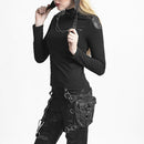 Steampunk Waist Bag Gothic Leather Crossbody Bags Rivet Leg Thigh Pack Belt