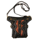 Gothic Punk Drop Leg Waist Bag Motorcycle Fanny Shoulder Pack Hip/Thigh Bag