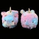 Plush House Slippers Adult Rainbow Unicorn Indoor Shoes Cozy Animal Slippers