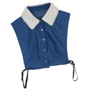 Peter Pan Detachable Fleece Shirt Blouse Fake False Collar