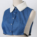 Peter Pan Detachable Fleece Shirt Blouse Fake False Collar