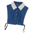 Peter Pan Detachable Fleece Shirt Blouse Fake False Collar
