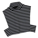 Women Lady Elegant Detachable Turtleneck Striped Shirt Fake Collar False Blouse Accessory Choker