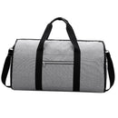 Big Gray Nylon Barrel Bag Holdall Duffle Bag Holiday Sports Gym Handheld Bag Ladies Men 55 x 29 x 30 cm