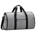 Big Gray Nylon Barrel Bag Holdall Duffle Bag Holiday Sports Gym Handheld Bag Ladies Men 55 x 29 x 30 cm