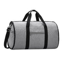 Big Gray Nylon Barrel Bag Holdall Duffle Bag Holiday Sports Gym Handheld Bag Ladies Men 55 x 29 x 30 cm