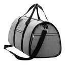 Big Gray Nylon Barrel Bag Holdall Duffle Bag Holiday Sports Gym Handheld Bag Ladies Men 55 x 29 x 30 cm