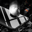 Bakeey Gradient Striped Shockproof Tempered Glass&Soft TPU Protective Case For Xiaomi Redmi Note 7 / Redmi Note 7 Pro