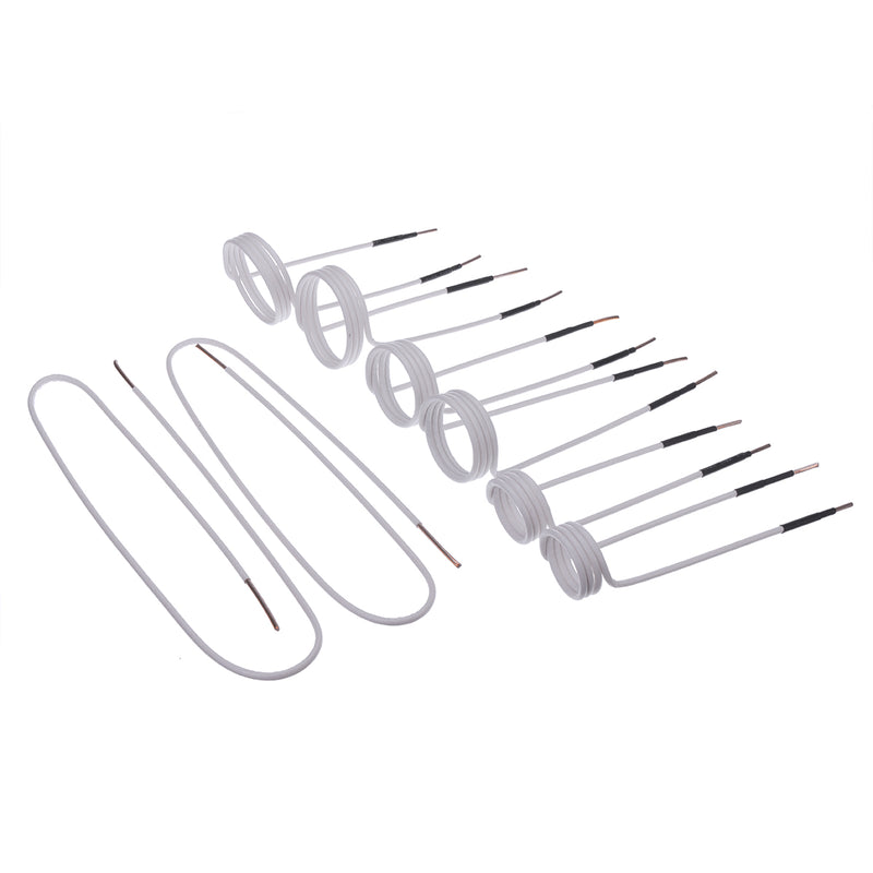 8 Pcs Inter Changeable Long Inductance Coil Kit For Magnetic Induction Heating Module Heater Mini Ductor